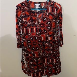 Printed Button Down Dress